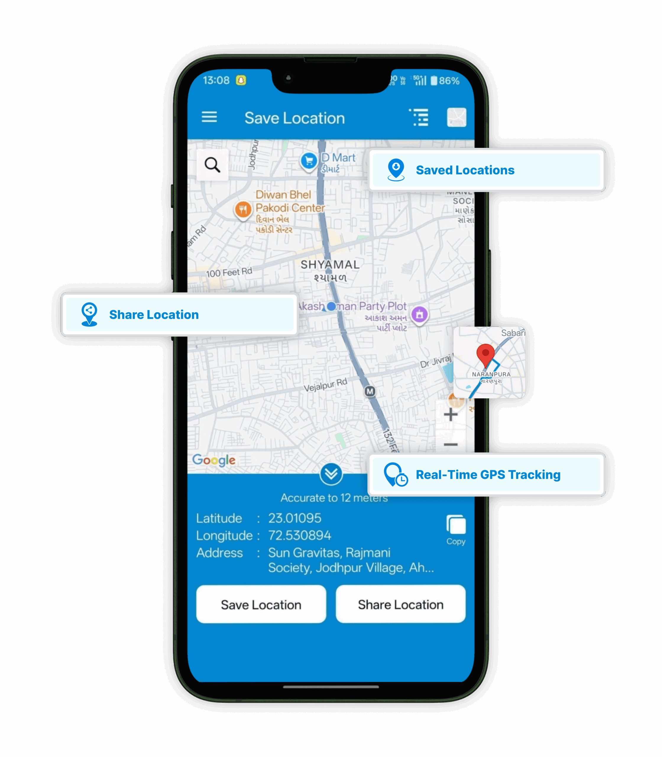 Save & Share Location